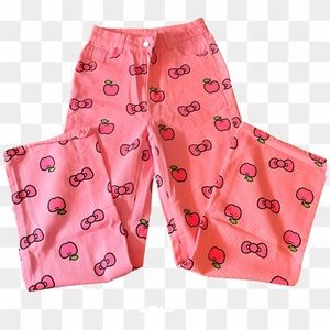 shein x hello kitty wide leg jeans